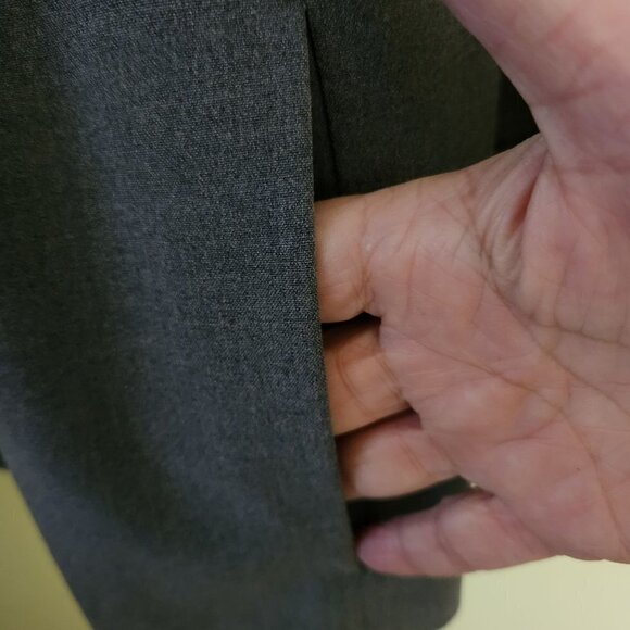 AGB Gray Flutter Sleeve Large Button Jacket Size 16 - Picture 4 of 6